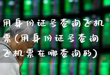 用身份证号查询飞机票(用身份证号查询飞机票在哪查询的)_https://www.jumanxin.com_科创板_第1张