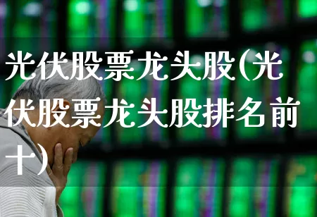 光伏股票龙头股(光伏股票龙头股排名前十)_https://www.jumanxin.com_上交所_第1张