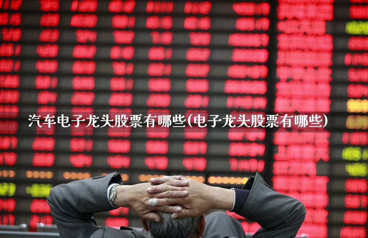 汽车电子龙头股票有哪些(电子龙头股票有哪些)_https://www.jumanxin.com_深交所_第1张