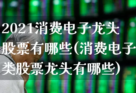 2021消费电子龙头股票有哪些(消费电子类股票龙头有哪些)_https://www.jumanxin.com_深交所_第1张