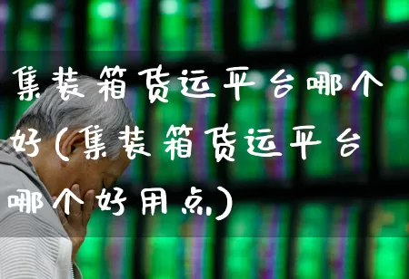 集装箱货运平台哪个好(集装箱货运平台哪个好用点)_https://www.jumanxin.com_北交所_第1张