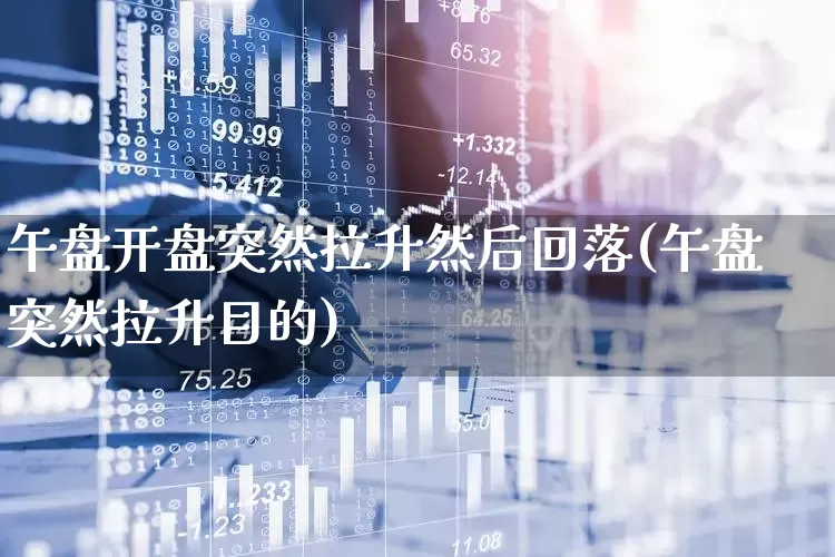 午盘开盘突然拉升然后回落(午盘突然拉升目的)_https://www.jumanxin.com_深交所_第1张