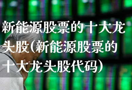 新能源股票的十大龙头股(新能源股票的十大龙头股代码)_https://www.jumanxin.com_科创板_第1张