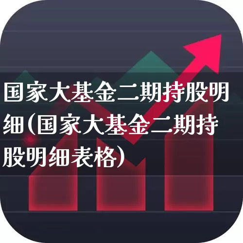 国家大基金二期持股明细(国家大基金二期持股明细表格)_https://www.jumanxin.com_上交所_第1张