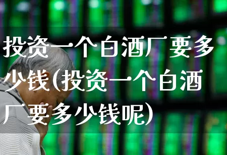 投资一个白酒厂要多少钱(投资一个白酒厂要多少钱呢)_https://www.jumanxin.com_北交所_第1张