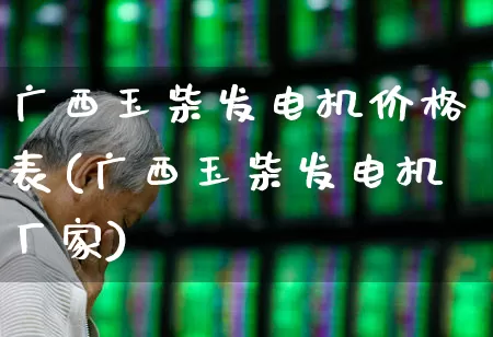 广西玉柴发电机价格表(广西玉柴发电机厂家)_https://www.jumanxin.com_深交所_第1张