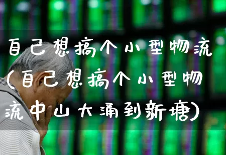 自己想搞个小型物流(自己想搞个小型物流中山大涌到新塘)_https://www.jumanxin.com_创业板_第1张