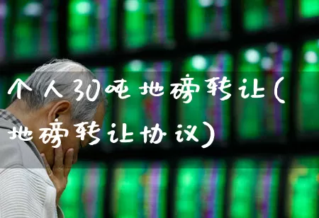 个人30吨地磅转让(地磅转让协议)_https://www.jumanxin.com_上交所_第1张