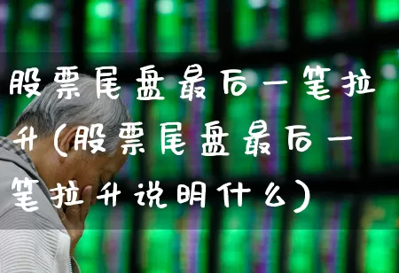 股票尾盘最后一笔拉升(股票尾盘最后一笔拉升说明什么)_https://www.jumanxin.com_创业板_第1张