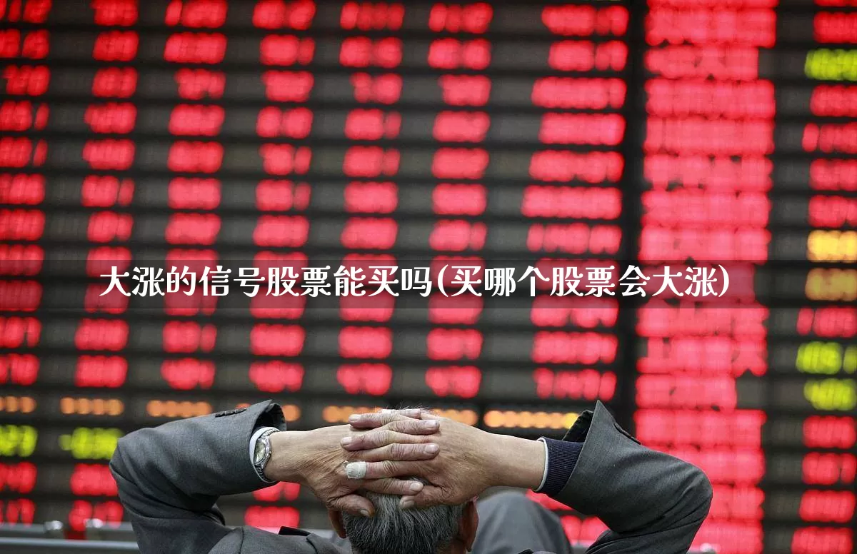 大涨的信号股票能买吗(买哪个股票会大涨)_https://www.jumanxin.com_北交所_第1张