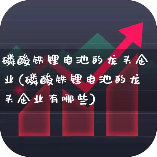 磷酸铁锂电池的龙头企业(磷酸铁锂电池的龙头企业有哪些)_https://www.jumanxin.com_科创板_第1张